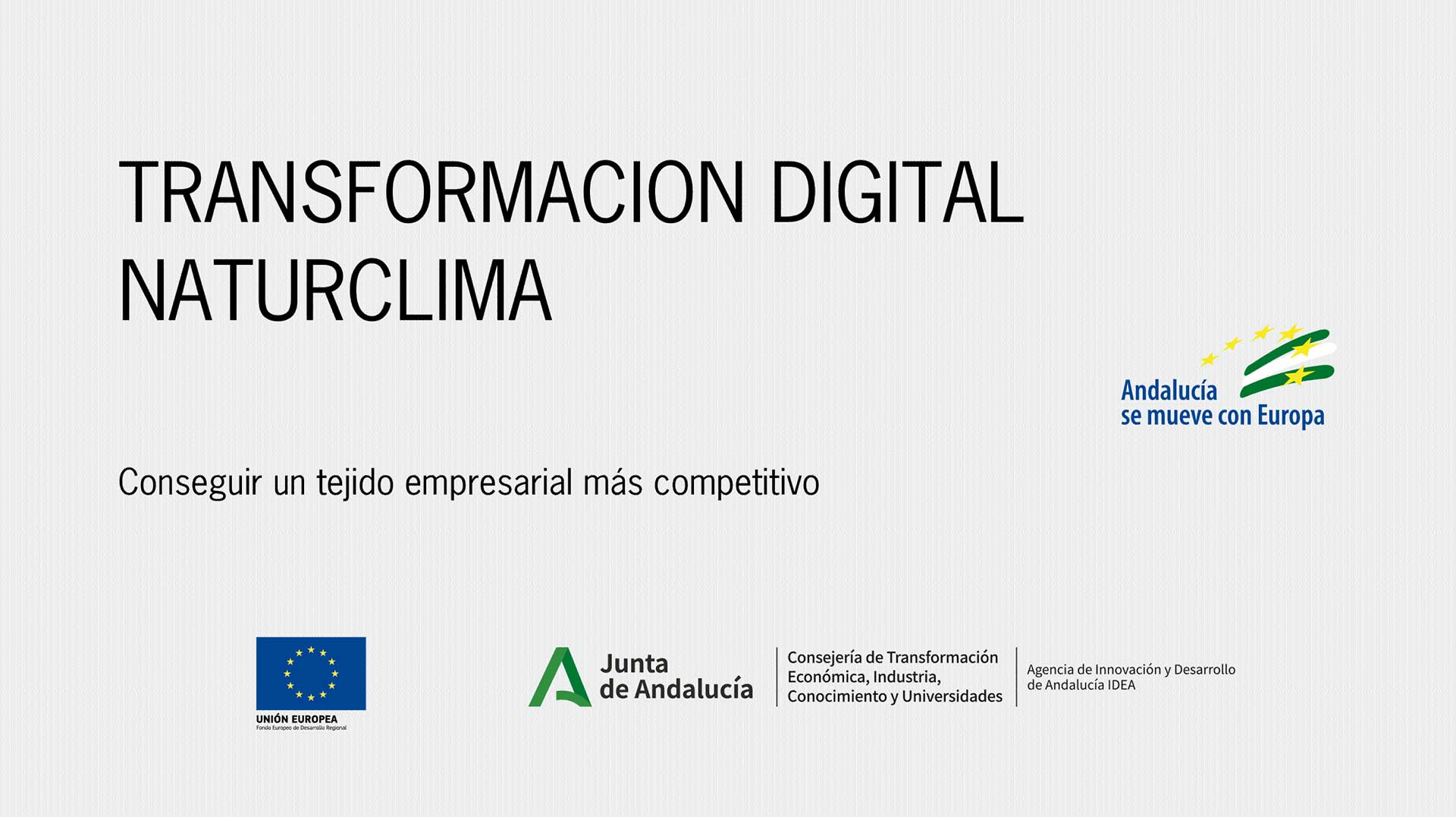 Transformación Digital Naturclima - Junta de Andalucía