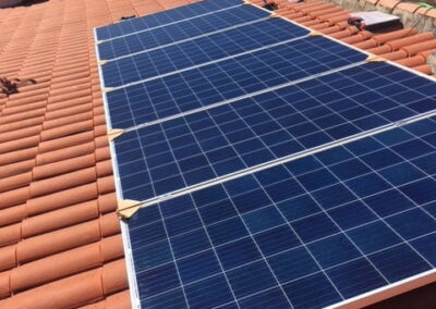 Placa solar en tejado